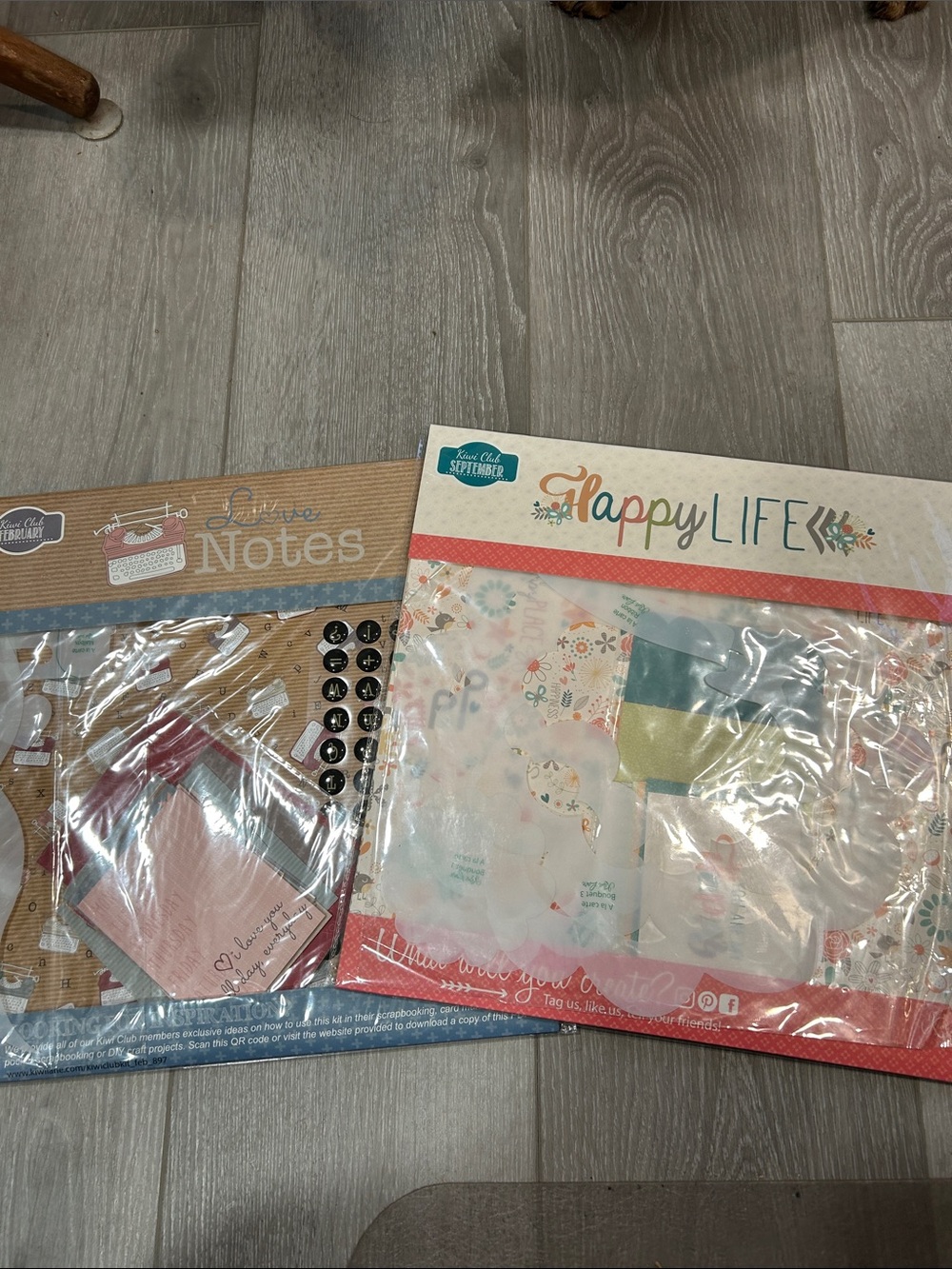 Kiwi lane Happy Life & Love Notes Scrapbook Paper Kit Set - Pastel Multi